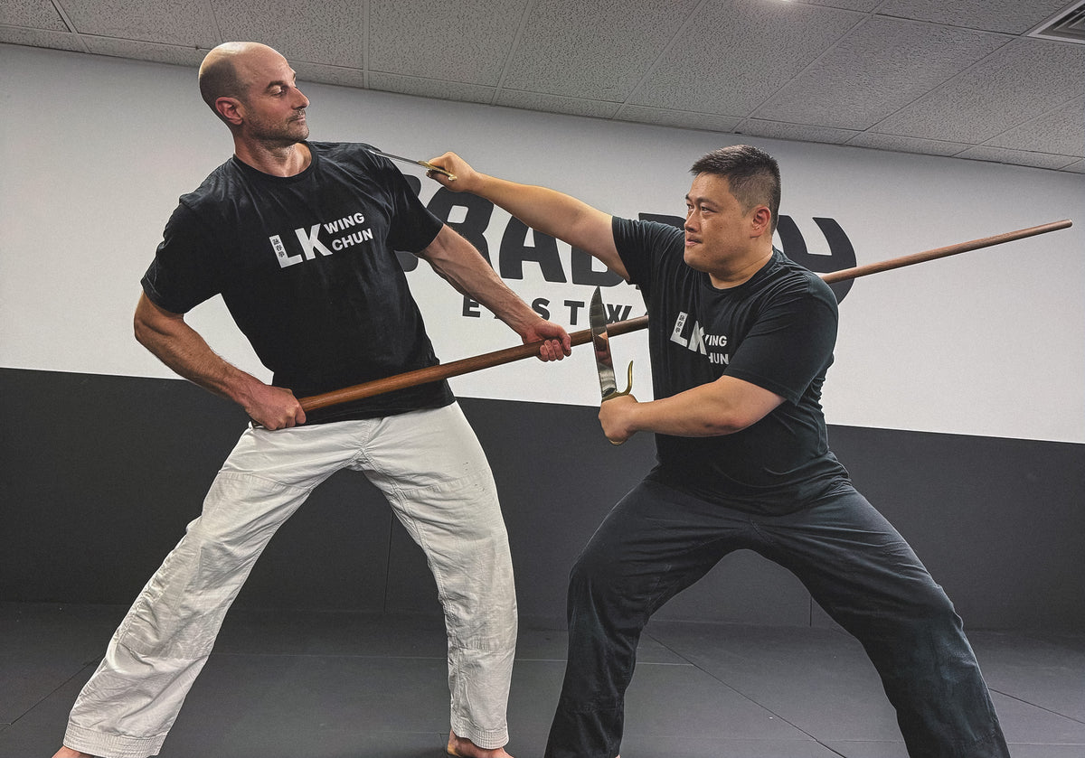 Wing Chun students practicing martial arts techniques at Braddah Jiu-Jitsu Eastwood