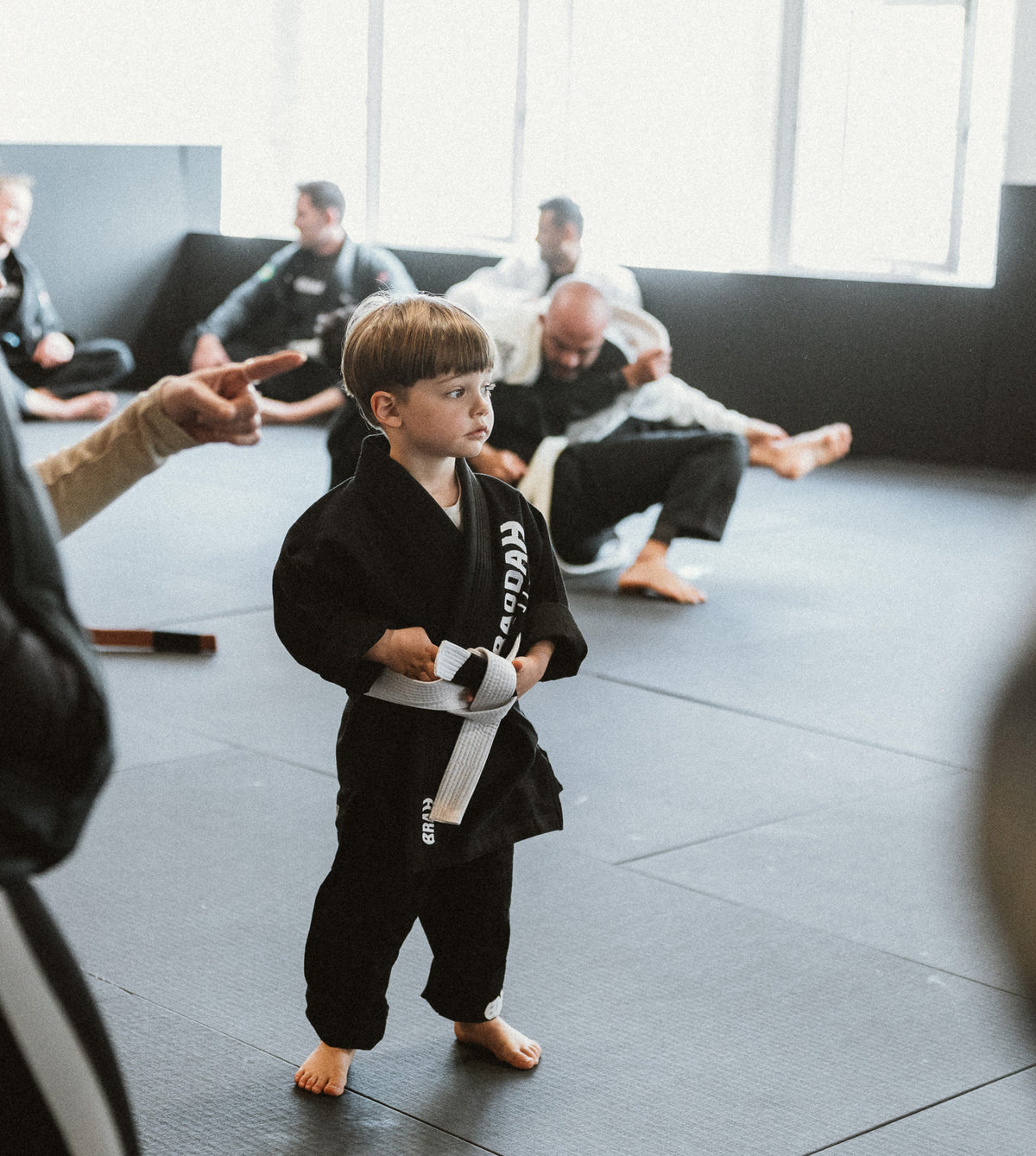 Braddah Jiu-Jitsu child practicing Brazilian Jiu-Jitsu during a kids class